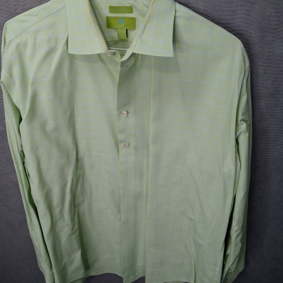 Egara men's long sleeve button front green Egyptia - Picture 2 of 5